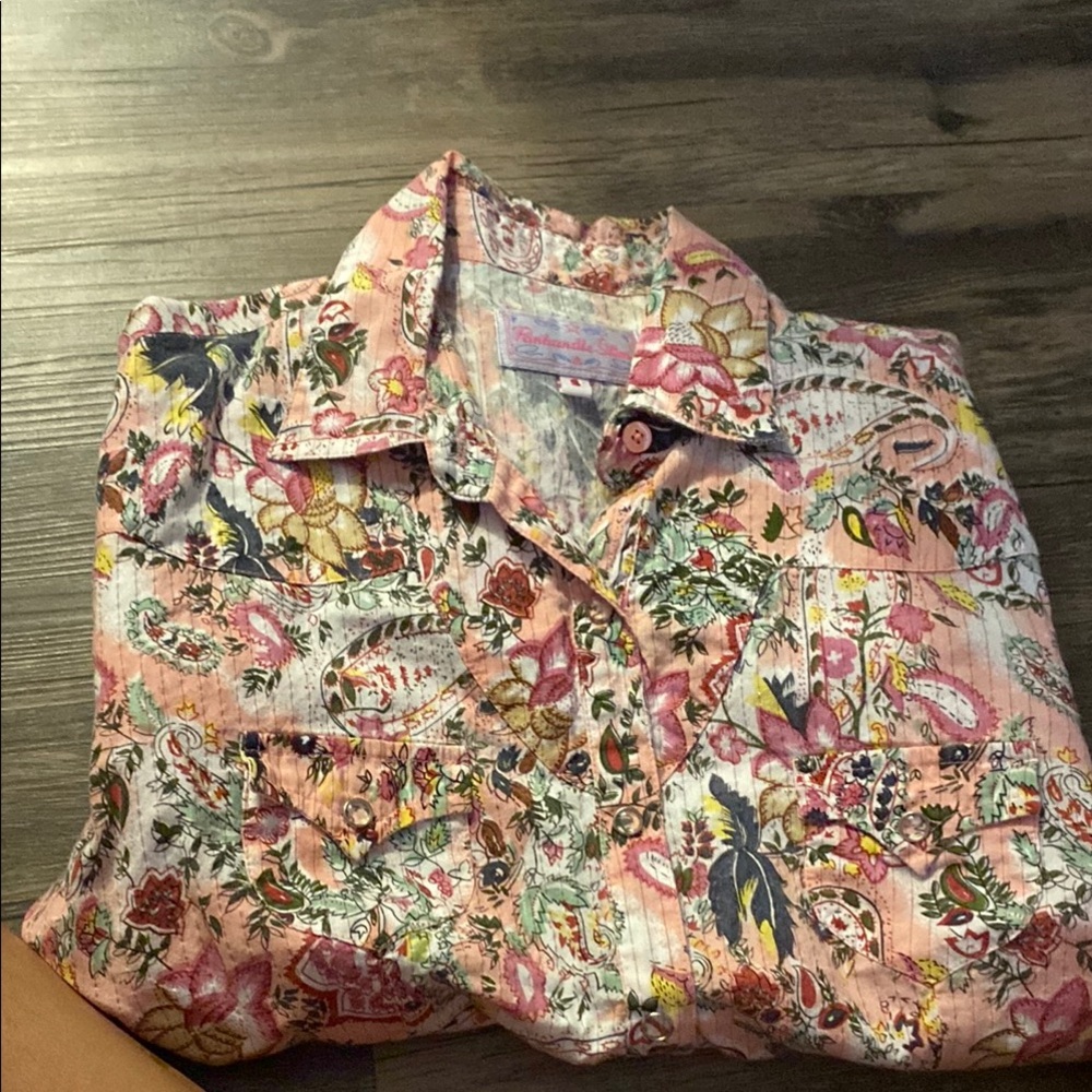 Floral Pink Button-Up Shirt